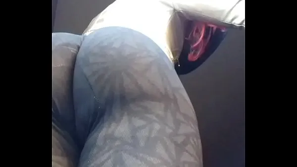 Nieuwe ass in stockings sticking out x the window 4 topclips