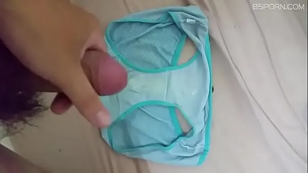 New Make my step sister's blue striped panties messy top Clips