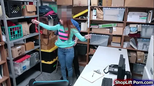 New Busty teen is arrested by store officer for stealing bracelet in the jewelry officer conducts a strip search and he finds out the item in her officer made a deal with her if he can fuck her he will not call the cops top Clips