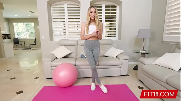 New FIT18 - Lily Larimar - Casting Skinny 100lb Blonde Amateur In Yoga Pants - 60FPS top Clips