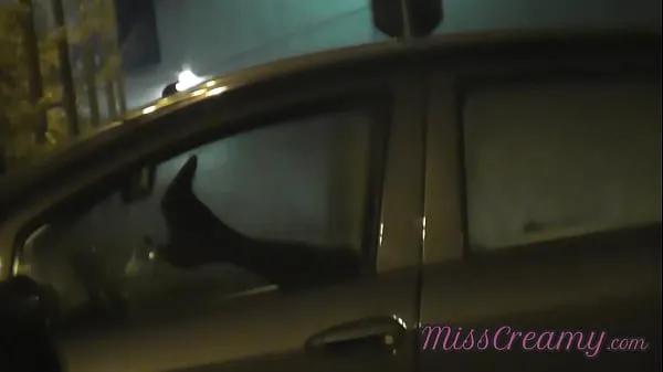New Sharing my slut wife with a stranger in car in front of voyeurs in a public parking lot - MissCreamy top Clips
