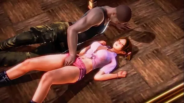 新粉紅色的漂亮女士與色情色情中的強壯男人發生性關係 3d 無盡動畫視頻顶部剪辑