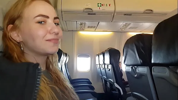 New PUBLIC AIRPLANE Handjob and Blowjob top Clips