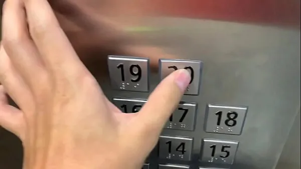 مقاطع علوية Sex in public, in the elevator with a stranger and they catch us جديدة